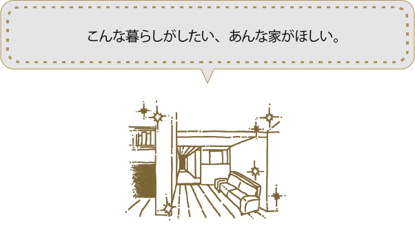 こんな暮らしがしたい、あんな家がほしい。